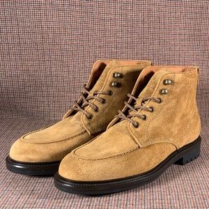 NEW Polo Ralph Lauren Made In Italy Wheat Suede Lace Up Boots Sz 8 D